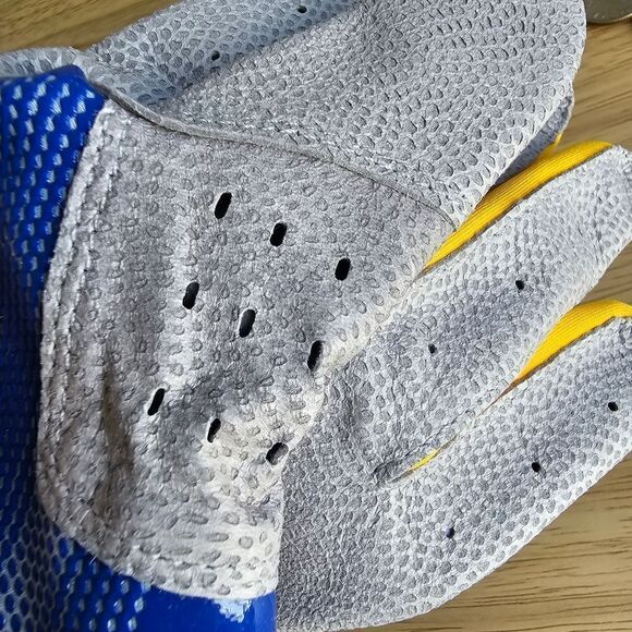 Nike Pitt Panthers Alpha Elite Baseball Batting Gloves XXL Grey Blue Yellow New - Picture 13 of 16
